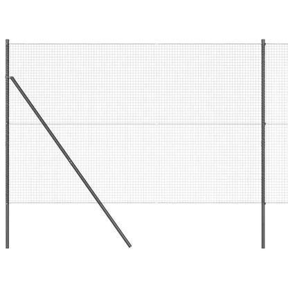 Welded Wire Fence Ground Fix 10 x 1 m PVC-Coated Steel Grey mesh Size 2.5 x 2.5 cm mesh 1.5 m