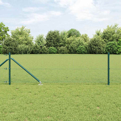 vidaXL Welded Wire Fence with Spikes 100 x 0.8 m PVC-coated Steel 1