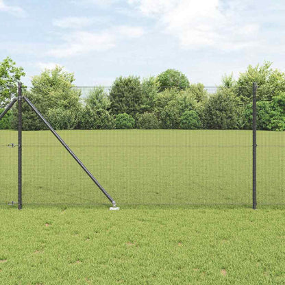 vidaXL Welded Wire Fence with Spikes 100 x 1 m PVC-coated Steel Grey 1