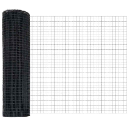 vidaXL Welded Wire Fence with Spikes 100 x 1 m PVC-coated Steel Grey 6