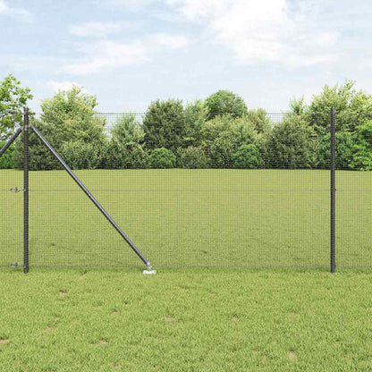 vidaXL Welded Wire Fence with Spikes 100 x 1 m PVC-coated Steel Grey 1