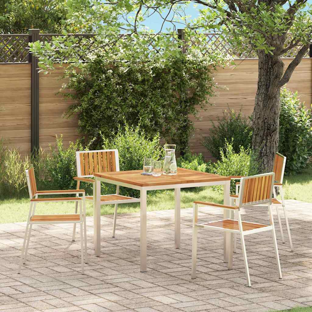 vidaXL Garden Chair and Stainless Steel