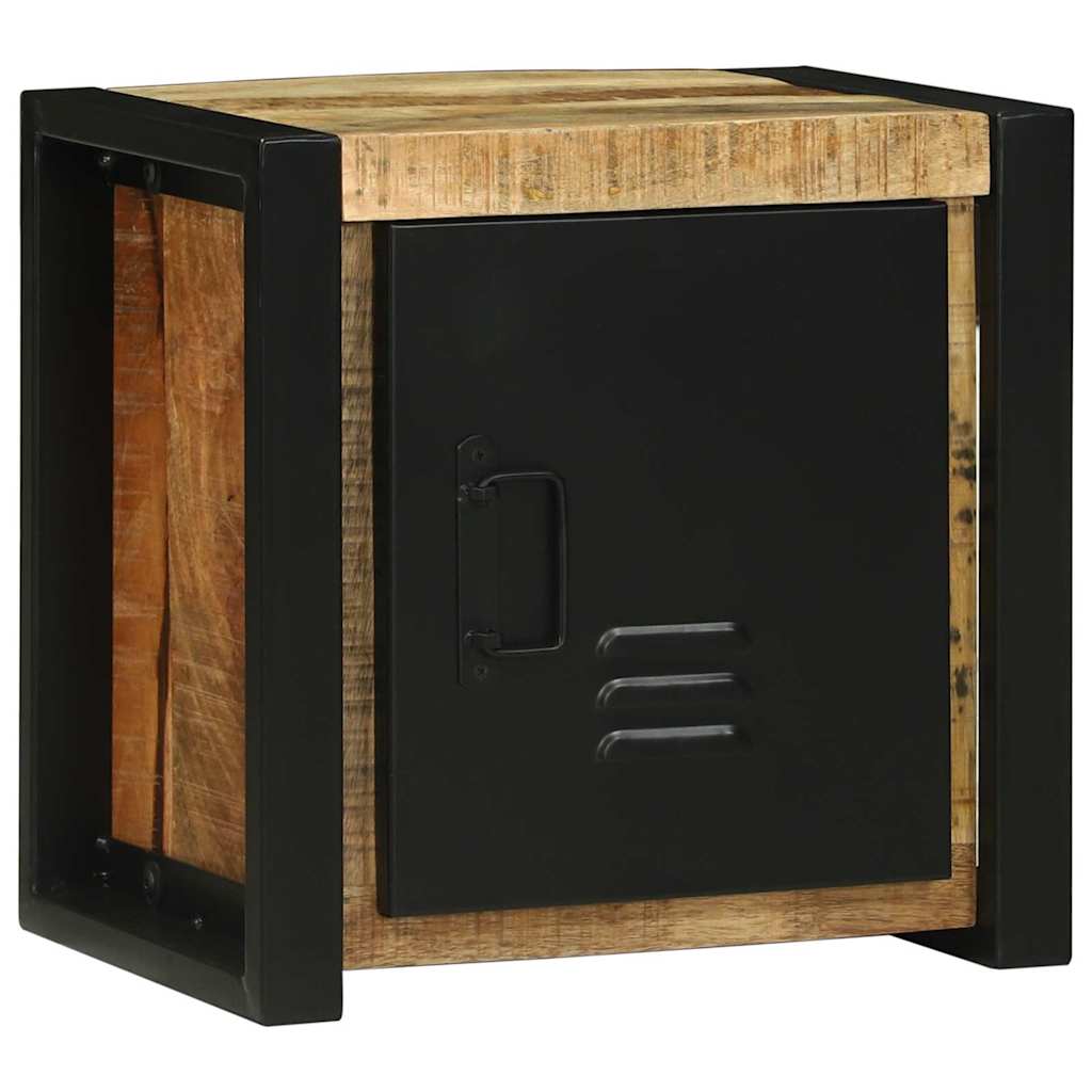 vidaXL Bathroom Furniture Set 4 pcs Brown and Black Solid Mango Wood 5