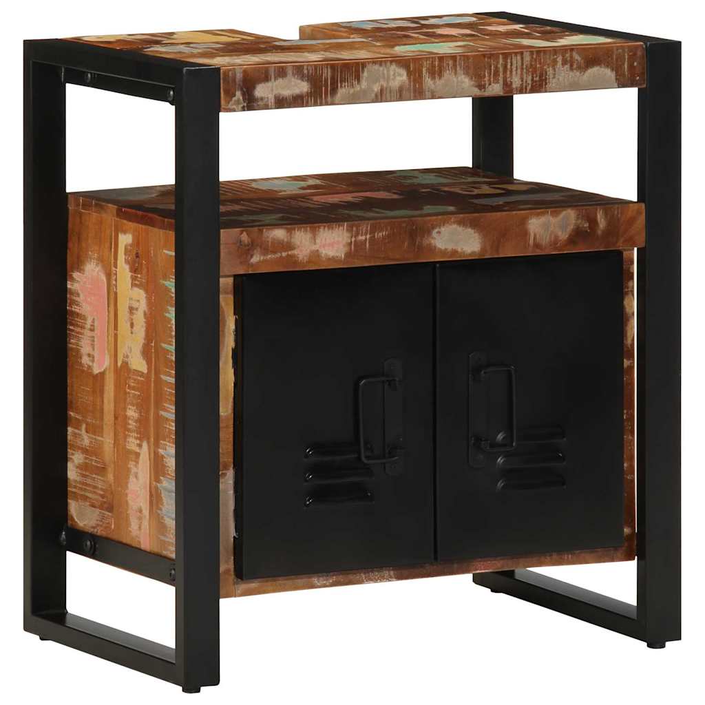 vidaXL Bathroom Furniture Set 4 pcs Multicolour and Black 4