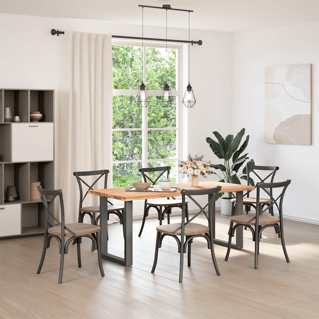 Bar Table Legs U-Shaped Steel 2 pcs Anthracite 60 x (72-73) cm