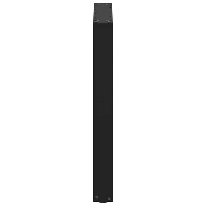 Dining Table Legs U-Shaped Steel 3 pcs Black 70 x (72-73) cm