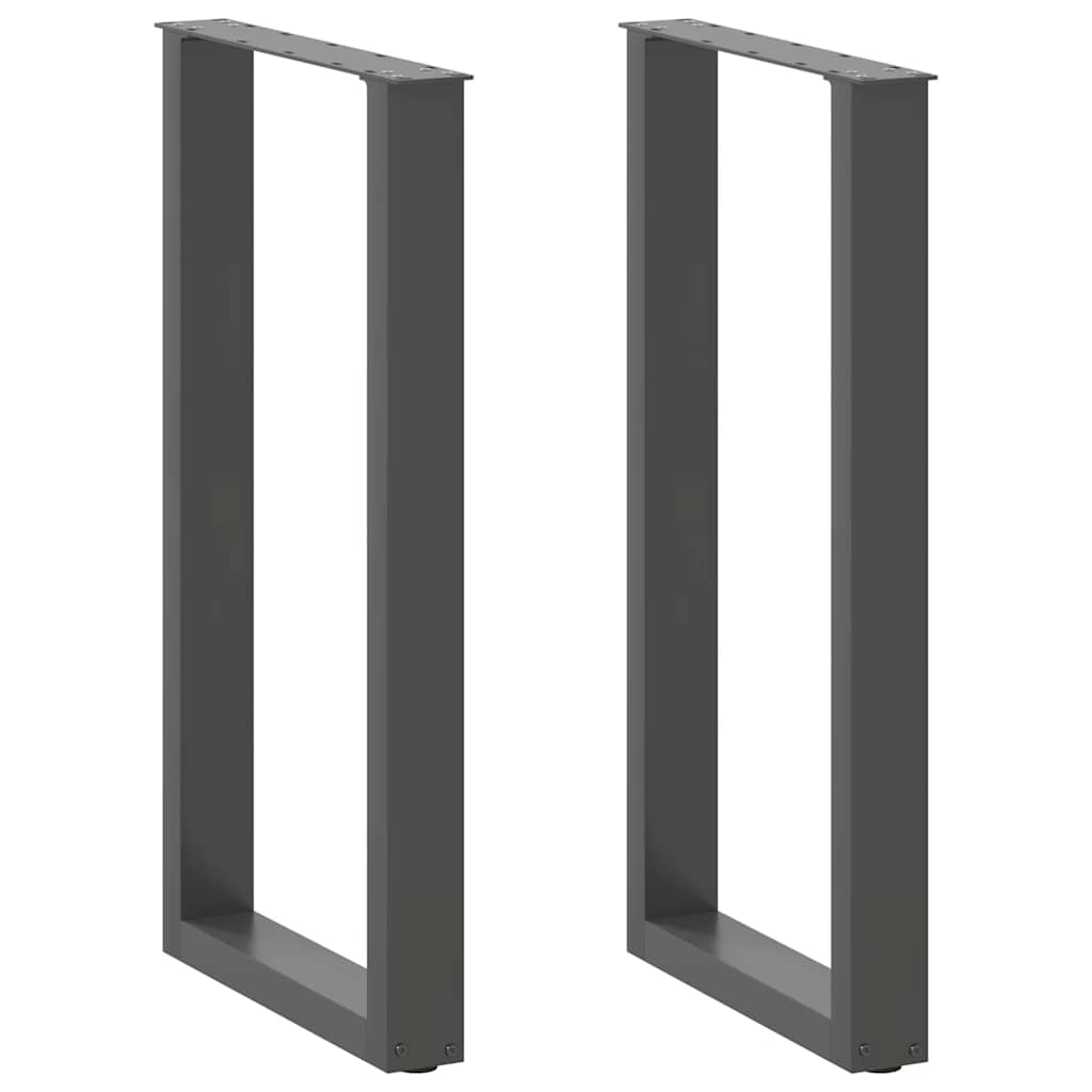 Bar Table Legs U-Shaped Steel 2 pcs Anthracite 50 x (90-91) cm