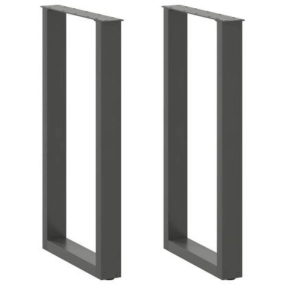 Bar Table Legs U-Shaped Steel 2 pcs Anthracite 50 x (90-91) cm
