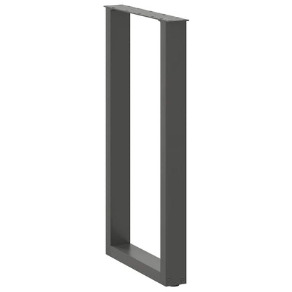 Bar Table Legs U-Shaped Steel 2 pcs Anthracite 50 x (90-91) cm