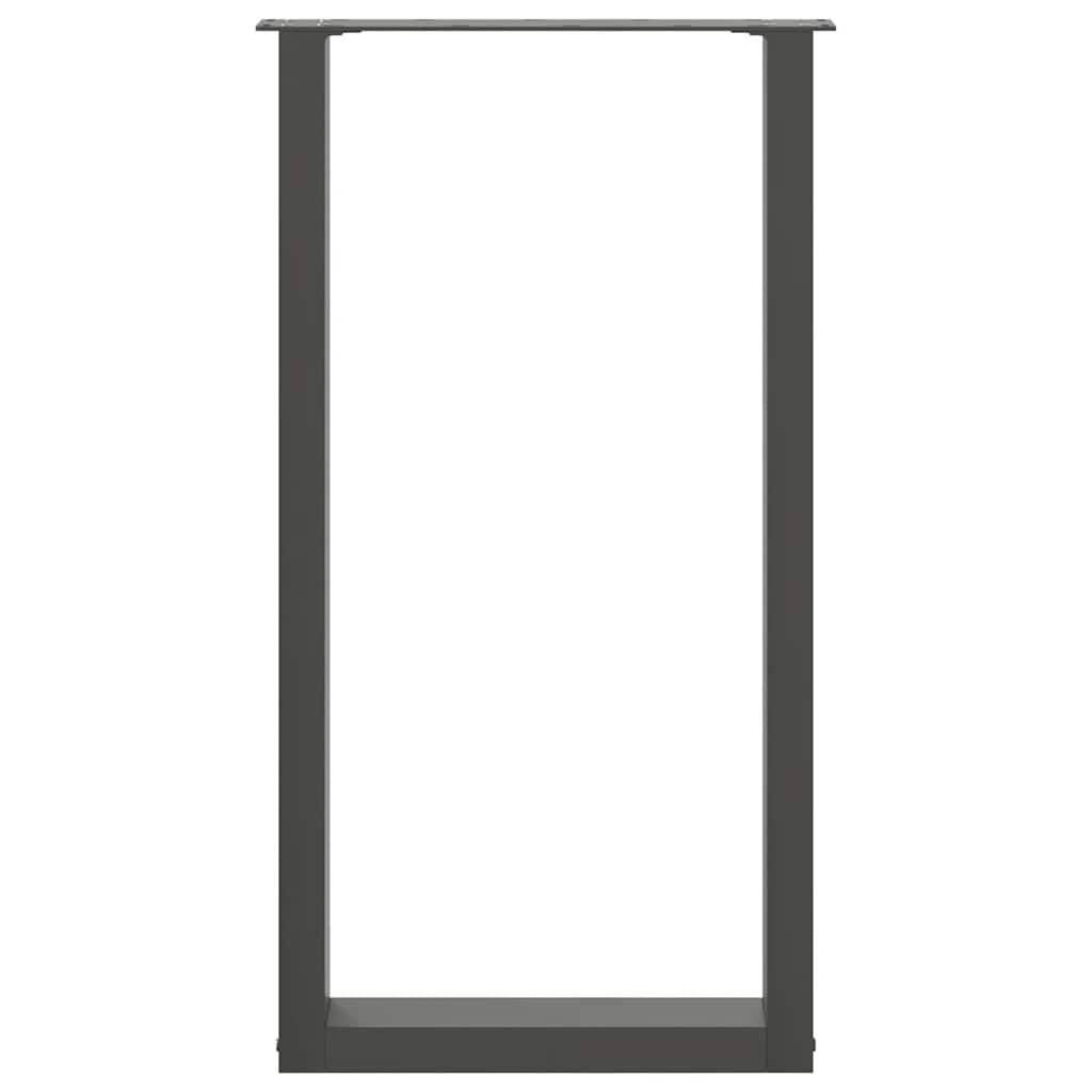 Bar Table Legs U-Shaped Steel 2 pcs Anthracite 50 x (90-91) cm