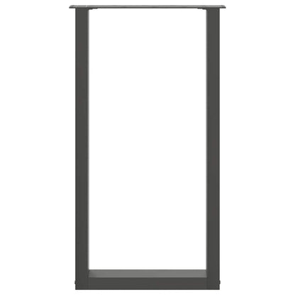 Bar Table Legs U-Shaped Steel 2 pcs Anthracite 50 x (90-91) cm
