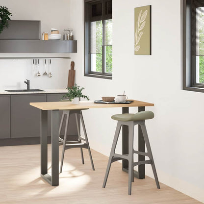 Bar Table Legs U-Shaped Steel 2 pcs Anthracite 60 x (90-91) cm