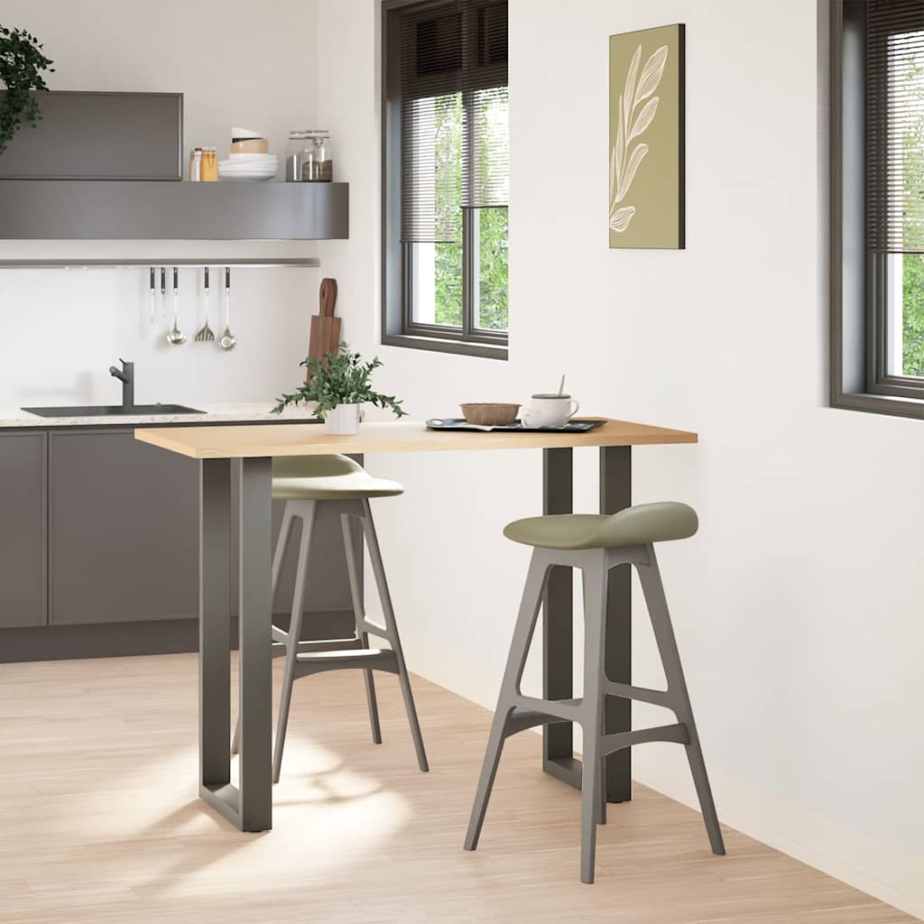 Bar Table Legs U-Shaped Steel 2 pcs Anthracite 50 x (100-101) cm