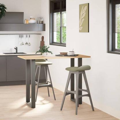 Bar Table Legs U-Shaped Steel 2 pcs Anthracite 50 x (100-101) cm