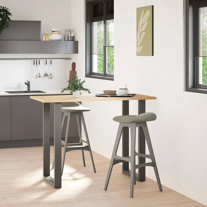 Bar Table Legs U-Shaped Steel 2 pcs Anthracite 60 x (100-101) cm