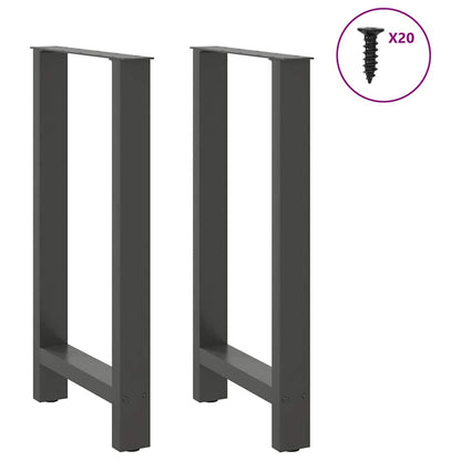 Bar Table Legs 2 pcs Steel Anthracite 40 x (90-91) cm