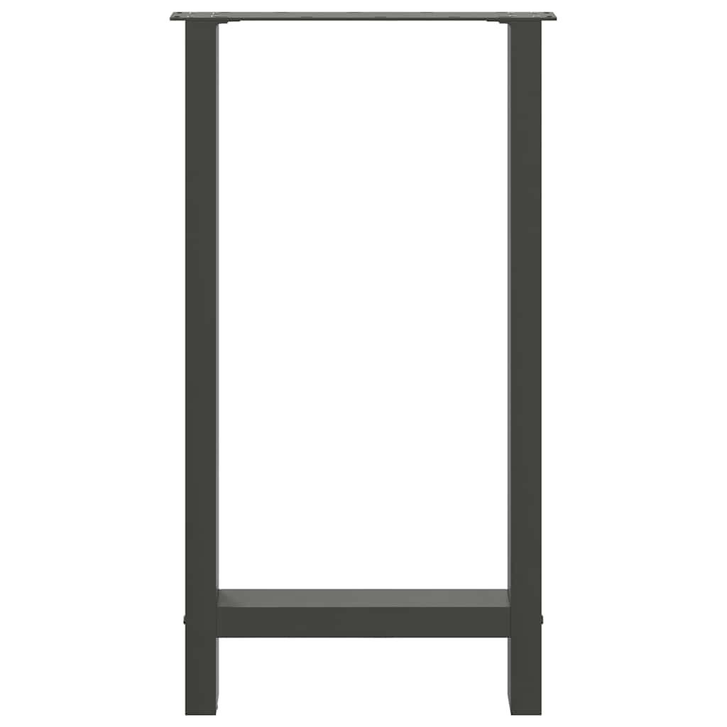 Bar Table Legs 2 pcs Steel Anthracite 40 x (90-91) cm