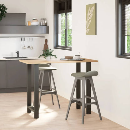 Bar Table Legs 2 pcs Steel Anthracite 60 x (100-101) cm