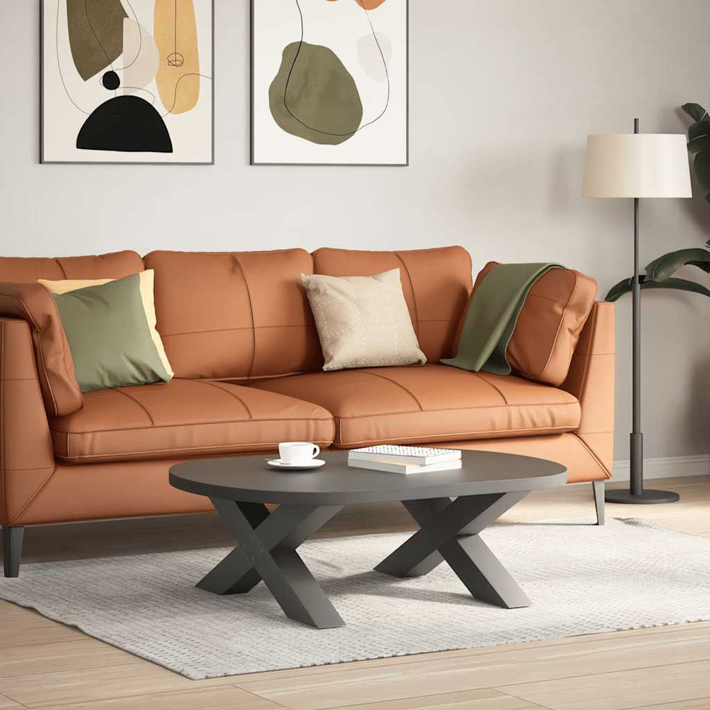 vidaXL Coffee Table Legs X-Shaped 70x(30-31) Steel 2 pcs Anthracite
