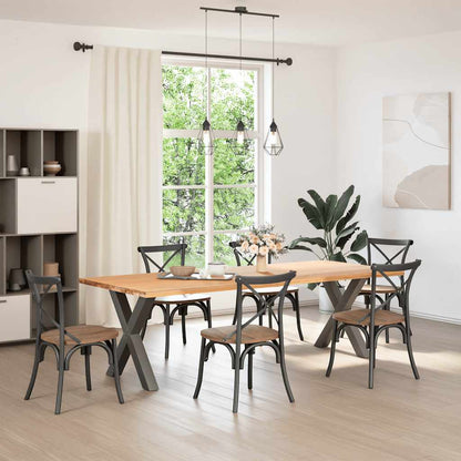 Coffee Table Legs X-Shaped 70x(30-31) Steel 2 pcs Anthracite 80 x (72-73) cm (80 mm)