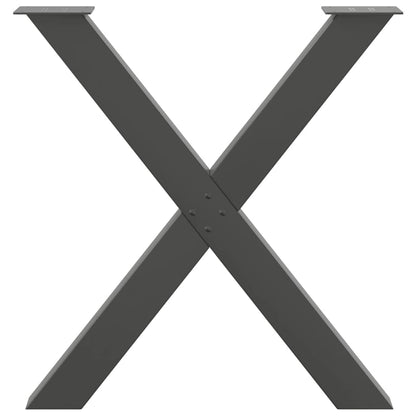 Coffee Table Legs X-Shaped 70x(30-31) Steel 2 pcs Anthracite 80 x (72-73) cm (80 mm)