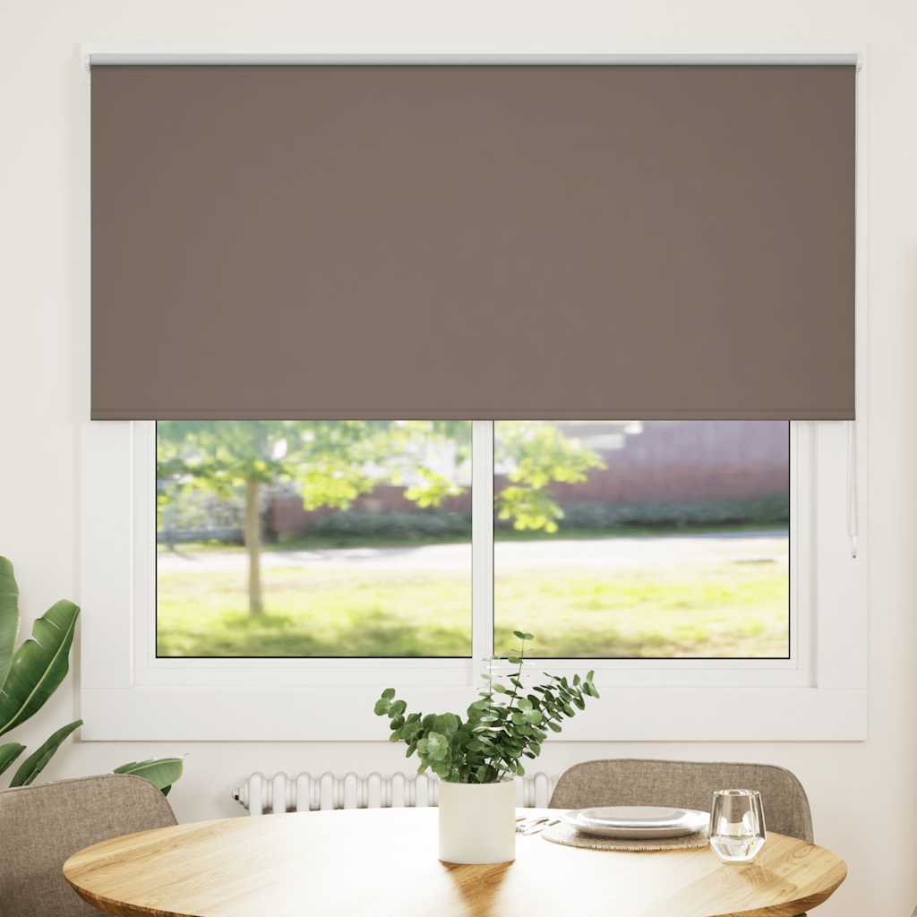 Roller Blind Blackout 105x130 cm Fabric Width 100.7 cm Coffee 160 cm