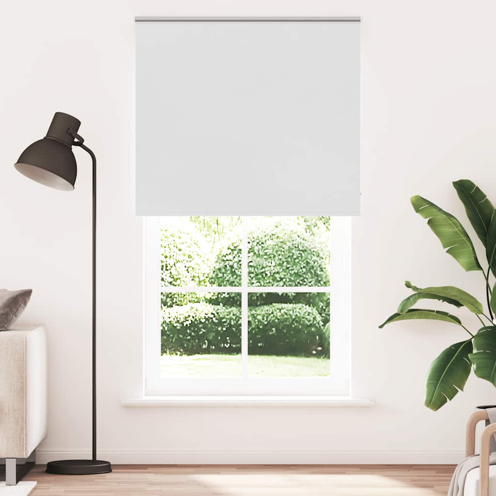 Roller Blind Blackout 105x230 cm Fabric Width 100.7 cm White 140 cm