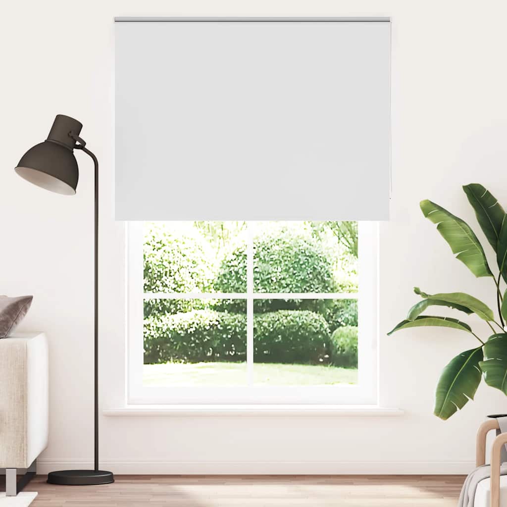 Roller Blind Blackout 105x230 cm Fabric Width 100.7 cm White 150 cm