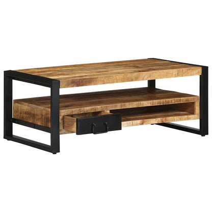 Coffee Table 90x50x36 cm Solid Rough Wood Mango Solid rough mango wood