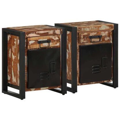 Bedside Cabinets Solid Rough Wood Mango Multicolour 2