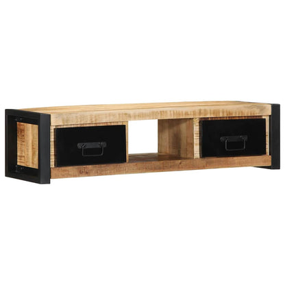 TV Cabinet 100x30x25 cm Solid Wood Reclaimed Solid rough mango wood