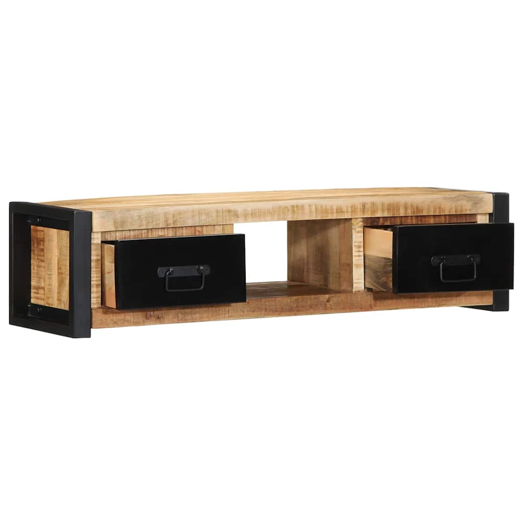 TV Cabinet 100x30x25 cm Solid Wood Reclaimed Solid rough mango wood