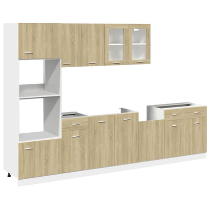 vidaXL 7 Piece Kitchen Cabinet Set Lyon Sonoma Oak Engineered Wood 2