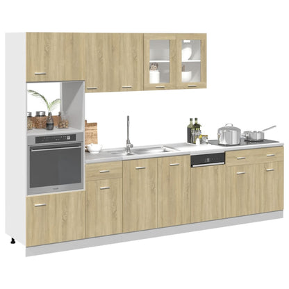 vidaXL 7 Piece Kitchen Cabinet Set Lyon Sonoma Oak Engineered Wood 3