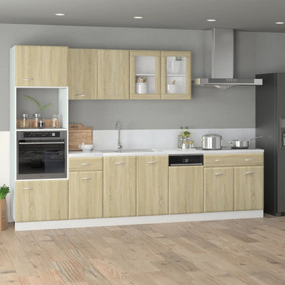 vidaXL 7 Piece Kitchen Cabinet Set Lyon Sonoma Oak Engineered Wood 1