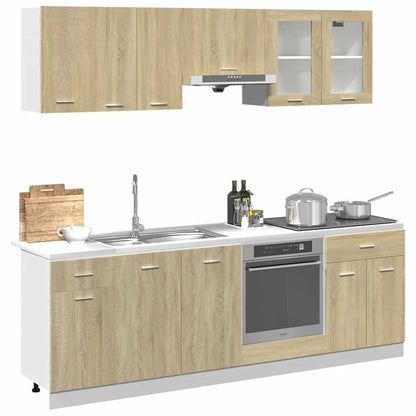 vidaXL 8 Piece Kitchen Cabinet Set Lyon  Sonoma Oak Engineered Wood 3