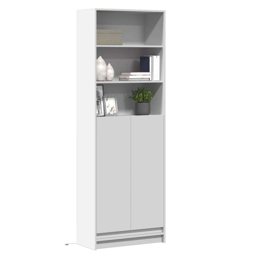 Sideboard with LED 36x32,5x200 cm Engineered Wood White