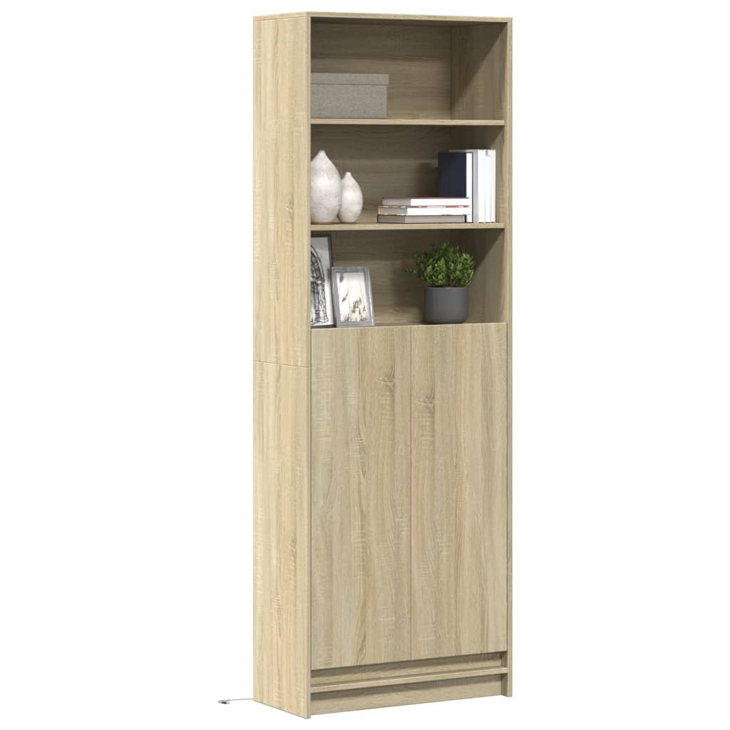 Sideboard with LED 36x32,5x200 cm Engineered Wood Sonoma oak