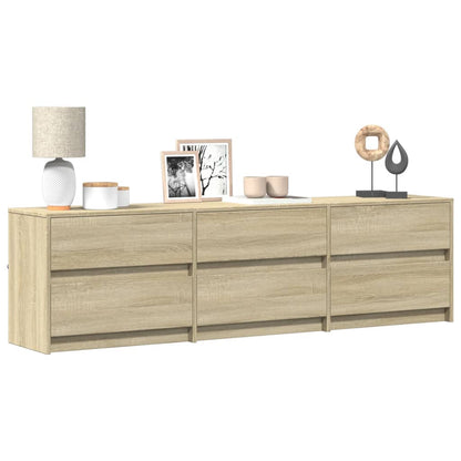 TV Cabinet with LED 100x34x50 cm Engineered Wood Sonoma oak 180 cm