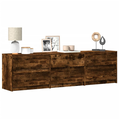 TV Cabinet with LED 100x34x50 cm Engineered Wood Smoked oak 180 cm