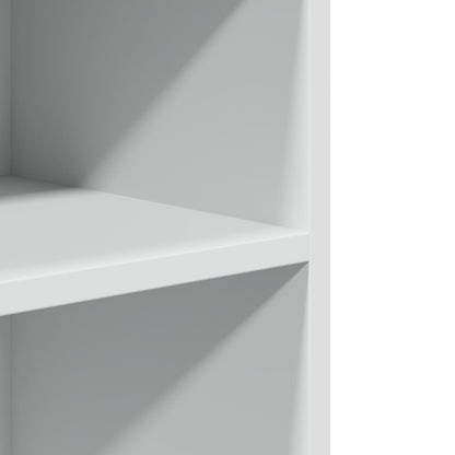 Side Table with Wheels 55x60x78 cm Engineered Wood White