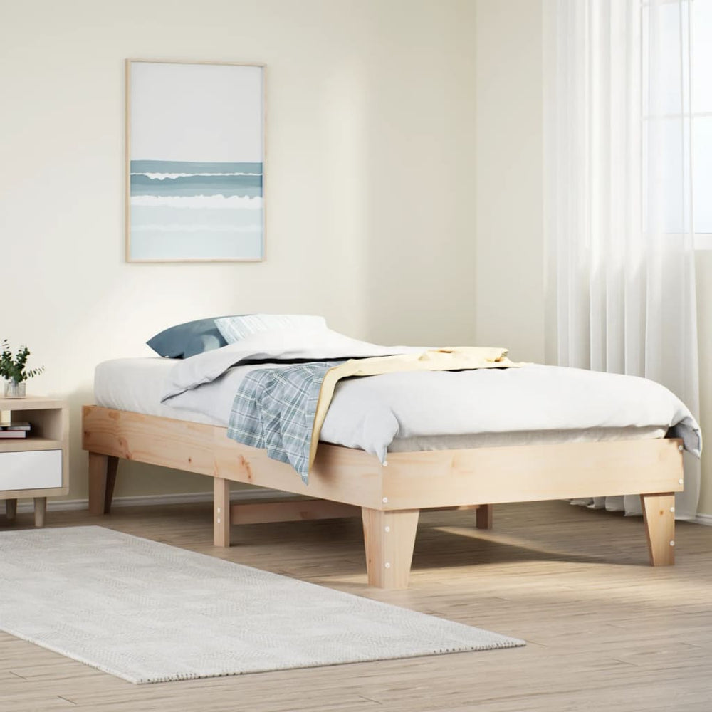 vidaXL Bed Frame without Mattress Solid Wood Pine Length 190 cm