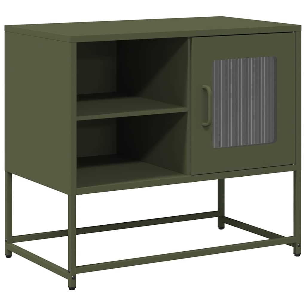 TV Cabinet 68x39x60,5 cm Steel Olive green 68 cm
