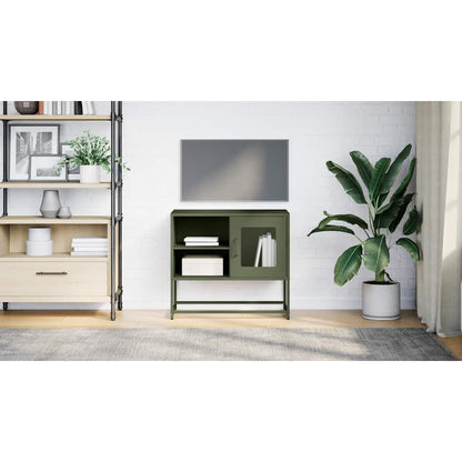 TV Cabinet 68x39x60,5 cm Steel Olive green 68 cm
