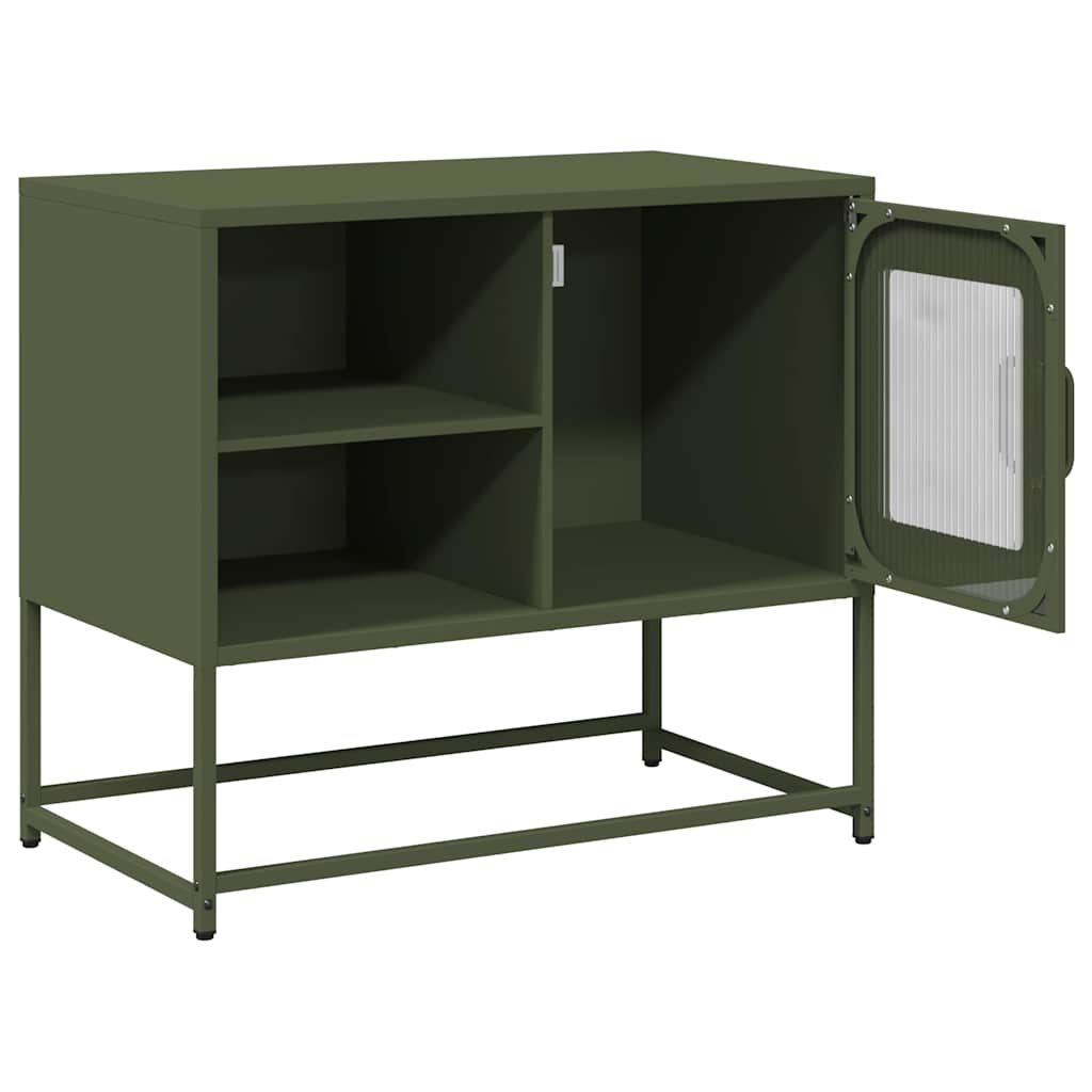 TV Cabinet 68x39x60,5 cm Steel Olive green 68 cm