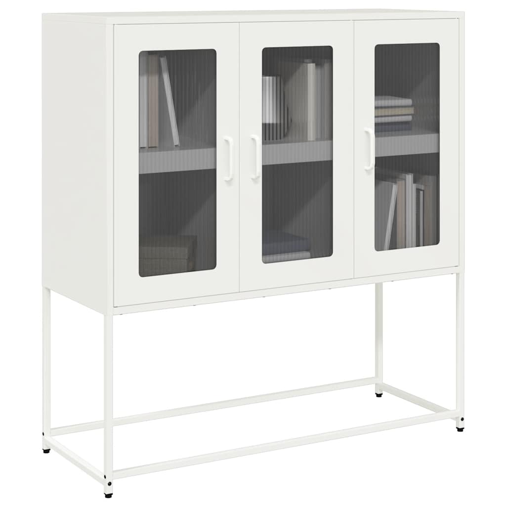 Sideboard 100,5x39x107 cm Cold-rolled Steel White