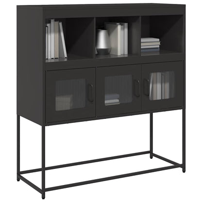 Sideboard 100,5x39x107 cm Cold-rolled Steel Black