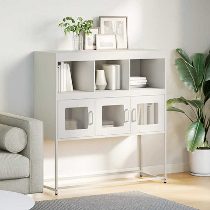 Sideboard 100,5x39x107 cm Cold-rolled Steel White