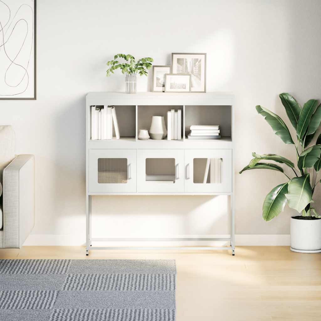 Sideboard 100,5x39x107 cm Cold-rolled Steel White