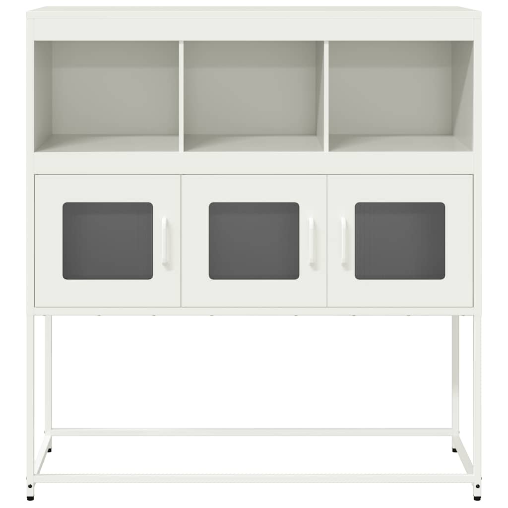Sideboard 100,5x39x107 cm Cold-rolled Steel White